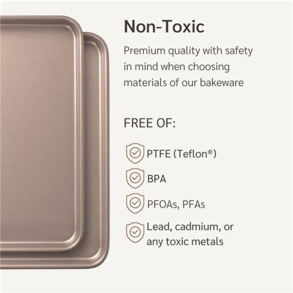 Premium Extra Thick 18-inch Half Baking Sheet Nonstick | Non-toxic Sheet Pan - Picture 5 of 6